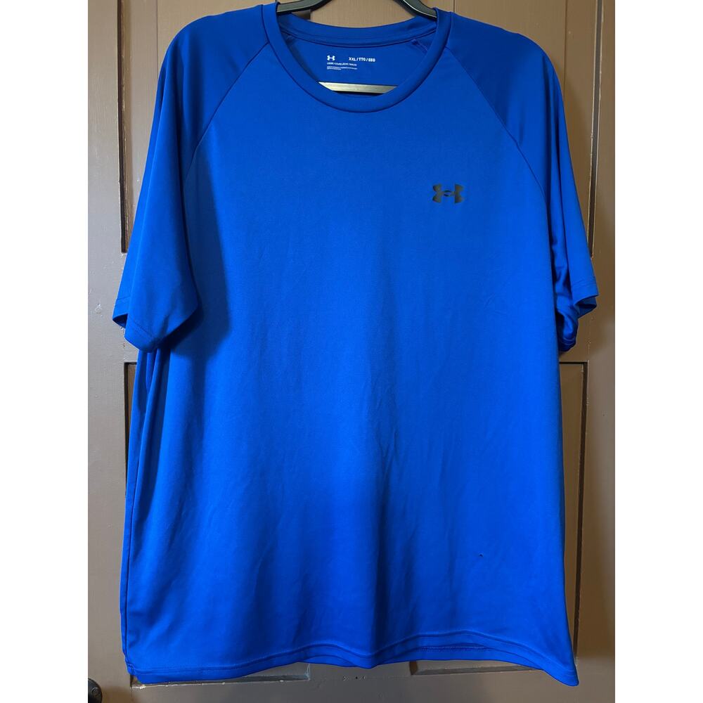Mens Under Armor Dri Fit Royal Blue Tee Shirt Size XXL